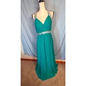 Coco Collection Blue-Green Formal Dress